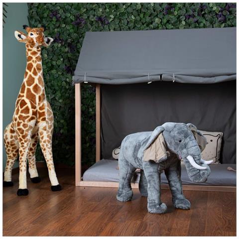 Elefante Giocattolo Autoportante 77x33x55 cm Grigio - Foto 2