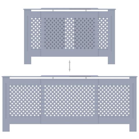 Copertura per Radiatore Grigia in MDF 205 cm - Foto 2