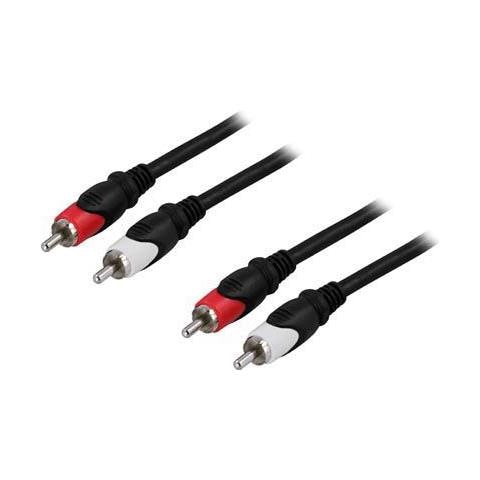 MM-108 cavo audio 0,5 m 2 x RCA Nero - Foto 1