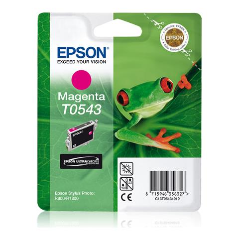 T05434 Cartuccia Ink Originale Magenta per Stylus Photo R1800 / R800 Capacità 400 Pagine - Foto 1