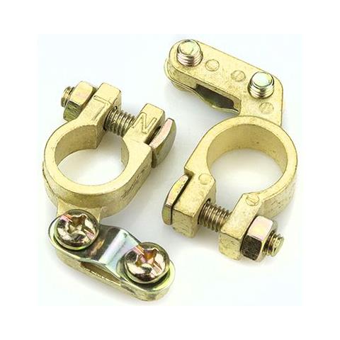 Coppia Morsetti Per Batterie Universali In Ottone Per Auto - Foto 1