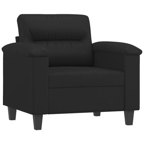 Poltrona Nera 60 Cm In Similpelle - Foto 2