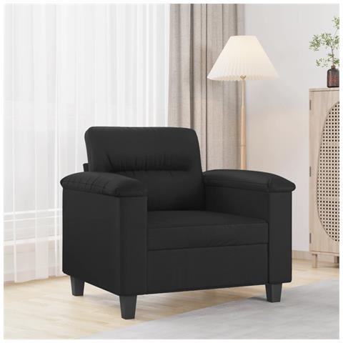 Poltrona Nera 60 Cm In Similpelle - Foto 1