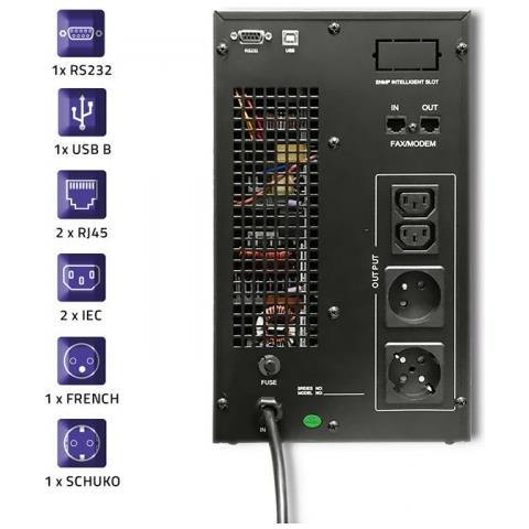 53043 gruppo di continuità (UPS) Doppia conversione (online) 3 kVA 2400 W 2 presa (e) AC - Foto 2