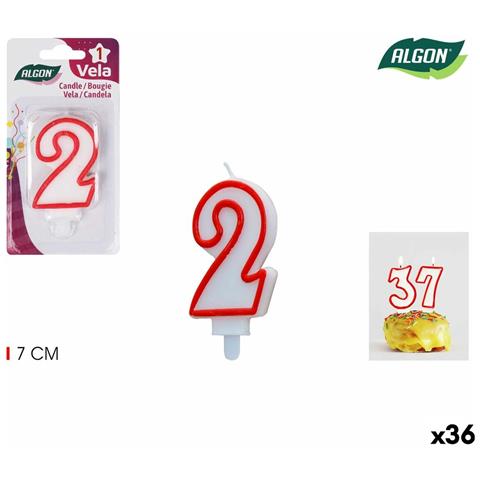 Set Di Candele Algon Rosso (36 Unità) - Foto 1