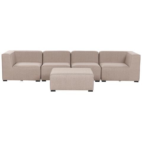 Set Divano Modulare 4 Posti Beige E Nero Arezzo - Foto 2