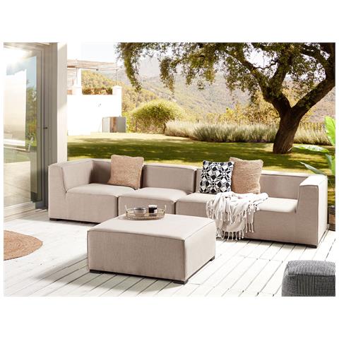 Set Divano Modulare 4 Posti Beige E Nero Arezzo - Foto 1