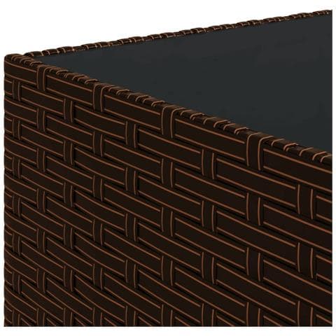 Set Mobili Da Giardino 3 Pz Con Cuscini In Polyrattan Marrone - Foto 8