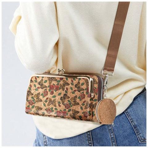 Borsetta Sughero, Collezione Natureprint, Chiusura Cerniera / Scatto - Foto 2