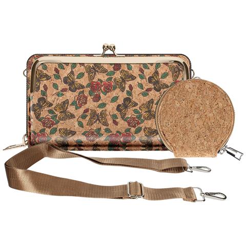 Borsetta Sughero, Collezione Natureprint, Chiusura Cerniera / Scatto - Foto 1