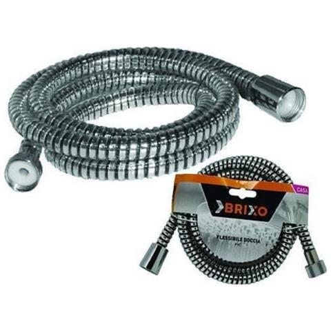 Tubo Flessibile Per Doccia Pvc Nero Cromato 2 M Brixo - Foto 1