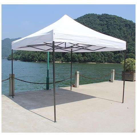Gazebo A Fisarmonica 3x4,5 Mt Pieghevole In Alluminio E Poliestere 300d Cleva - Foto 2