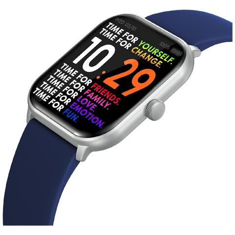 Smartwatch Smart One Silver Con Cinturini, Blu Marine - Foto 5