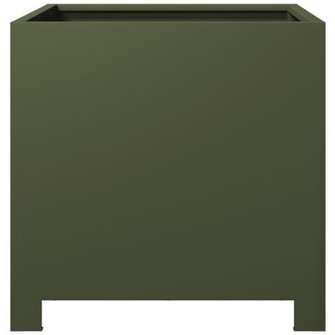 Fioriere Da Giardino 2 Pz Verde Oliva 40x40x40 Cm In Acciaio - Foto 10