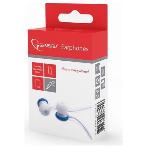 MHP-EP-001-B cuffia e auricolare Cuffie Cablato In-ear MUSICA Blu, Bianco - Foto 2