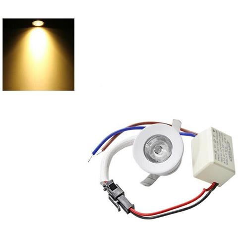 Faretto Led 1 W A Incasso Mini Punto Luce Calda 3000k Bordo Bianco - Foto 1