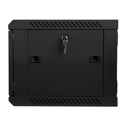 Armadio Rack 6U 19" da Parete WF01-6406-10B in Acciaio e Vetro Temperato 60 x45 cm Colore Nero - Foto 5