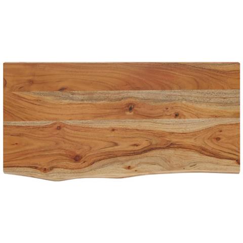 Mensola A Muro 60x30x3,8cm Rettangolare Legno Acacia Bordi Vivi - Foto 2