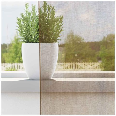 Tende In Voile Con Occhielli 2 Pz Marrone Chiaro - Foto 3