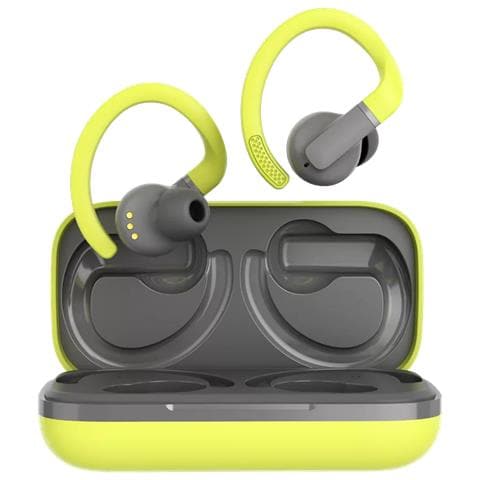 OnRun 11 Sport Auricolare True Wireless Stereo (TWS) A clip, In-ear Chiamate /Musica /Sport /Tutti i giorni Bluetooth Grigio, Giallo - Foto 1
