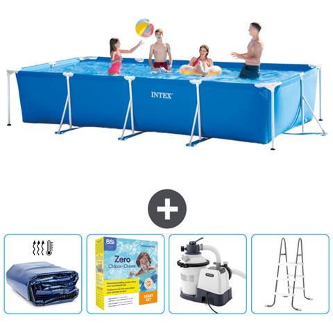 Piscina Fuori Terra - Rettangolo - 450x220x84 Cm - Blu - Include Accessori Coordinati Cb71 - Foto 1