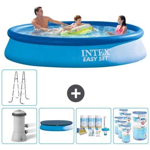 Piscina Fuori Terra - In Giro - 366x366x76 Cm - Blu - Include Accessori Coordinati Cb20 - Foto 1
