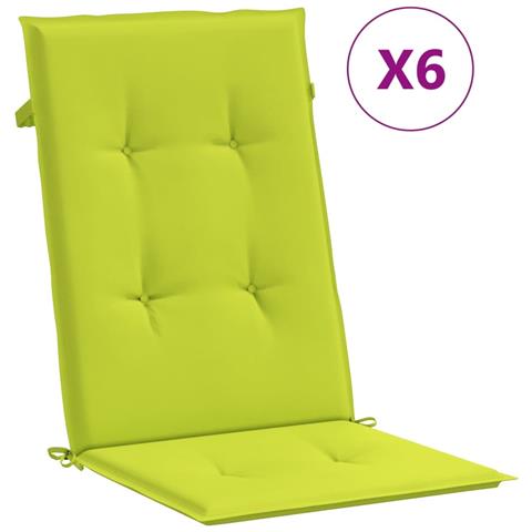 Lusso Casadino -  Cuscini Per Sedie 6 Pz Verde Brillante 120x50x3 Cm In Tessuto - Foto 1