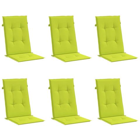 Lusso Casadino -  Cuscini Per Sedie 6 Pz Verde Brillante 120x50x3 Cm In Tessuto - Foto 2