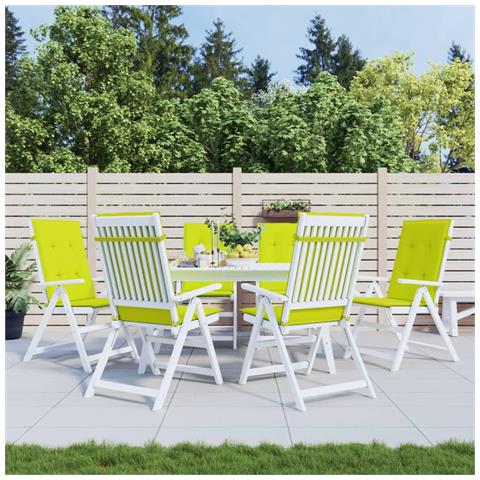 Lusso Casadino -  Cuscini Per Sedie 6 Pz Verde Brillante 120x50x3 Cm In Tessuto - Foto 8