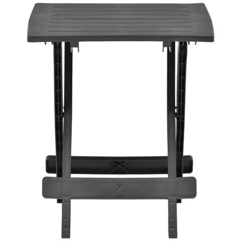 Tavolo Da Giardino Pieghevole Antracite 45x43x50 Cm In Plastica - Foto 1