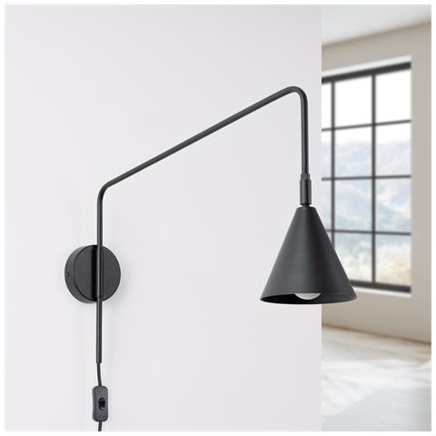 Lampada A Parete Nox Nero Sl. 1697 - Moderno Lampada Da Parete Nero 30x14x61 Cm - Foto 2