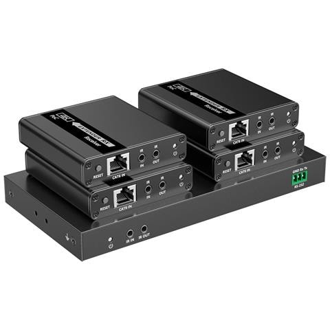 IDATA EX-HL41TYP moltiplicatore AV Trasmettitore e ricevitore AV Nero - Foto 1