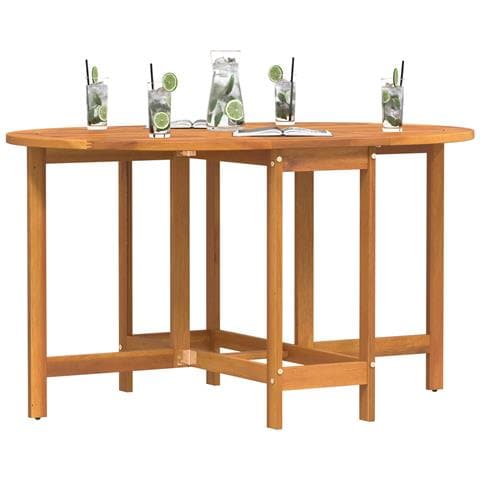 Tavolo da giardino pieghevole a farfalla 110x60x72 cm in legno massello di acacia - Foto 2