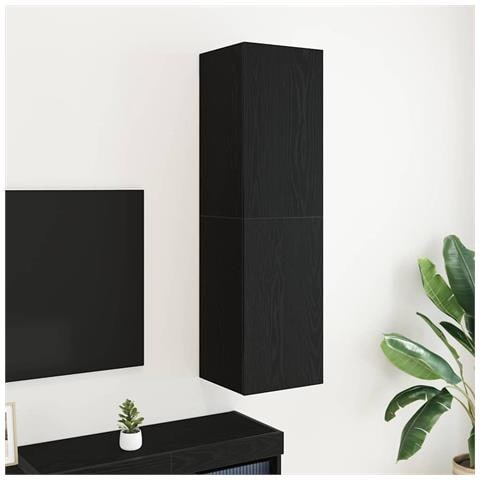 Mobile TV Nero Rovere 30,5x30x110 cm Legno ingegnerizzato - Foto 2