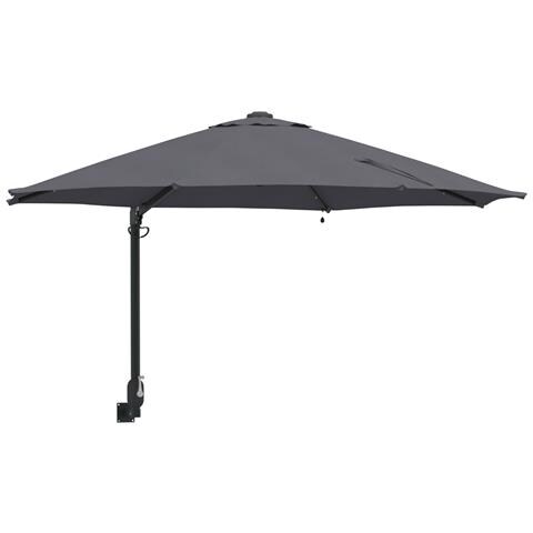 Parasol da Giardino a Parete con LED Antracite 248 cm - Foto 1