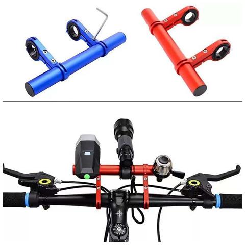 Estensione Manubrio Bici In Alluminio 10cm: Supporto Multifunzione Per Ciclocomputer E Luci Blue - Foto 3