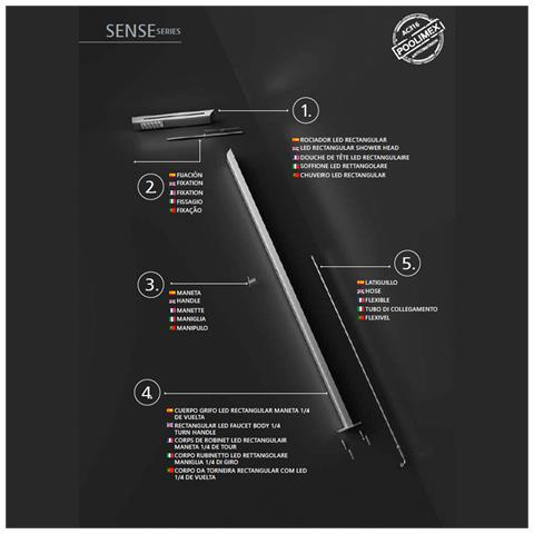 Imex Doccia Da Piscina In Acciaio 316 Con Luce Sense Rubinetto Monoforo A 2 Vie Diffusore Anticalcare Ideale Per Esterno Modello Imex-gps016-ac - Foto 6