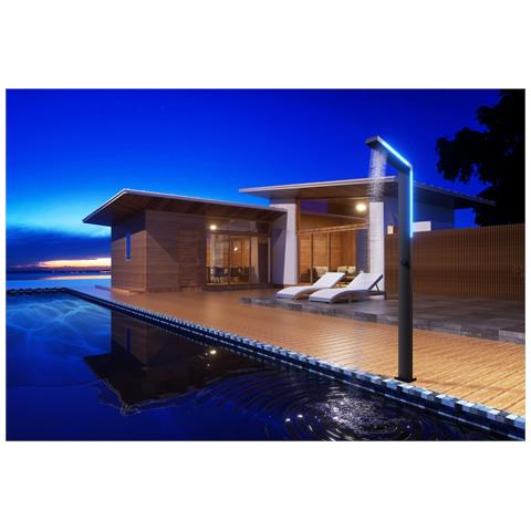 Imex Doccia Da Piscina In Acciaio 316 Con Luce Sense Rubinetto Monoforo A 2 Vie Diffusore Anticalcare Ideale Per Esterno Modello Imex-gps016-ac - Foto 1