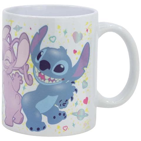 Tazza Stitch In Ceramica Di Alta Qualità 325ml Collezione Stitch E Angel, Bianco - Foto 1