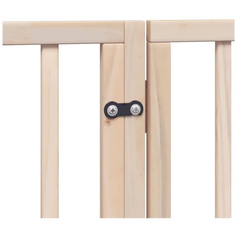 Cancello per Cani con Porta Pieghevole 4 Pannelli 320 cm Pioppo - Foto 9