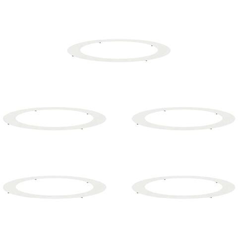 Anelli di Albero Piatto 5 pcs Bianco Ø90 / 120 cm Acciaio - Foto 1