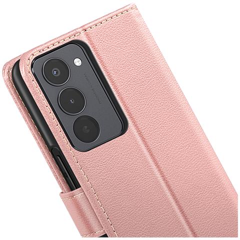 Custodia A Portafoglio Per Redmi 15 5g Con Texture Litchi E Blocco Rfid - Foto 5