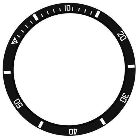 Lunetta In Acciaio Inossidabile Nero E Bianco Da 45 Mm Compatibile Con Samsung Watch5 Pro - Anello Scala Tempi - Foto 1