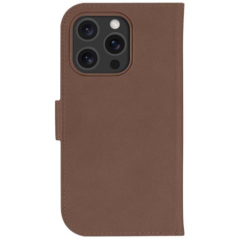 Custodia Per Iphone 16 Pro Compatibile Magsafe Folio 2 In 1 Modello Lynge, Marrone - Foto 4