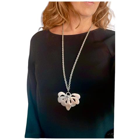 Collana Lunga Havana 80cm In Argento Placcato - Foto 3