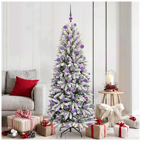 Albero di Natale artificiale con 300 LED Bianco 180 cm - Foto 2