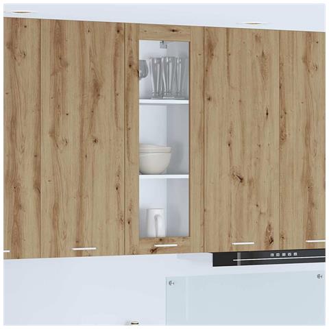 Armadio pensile Riga Rovere artigianale 40 x 31 x 100 cm - Foto 2