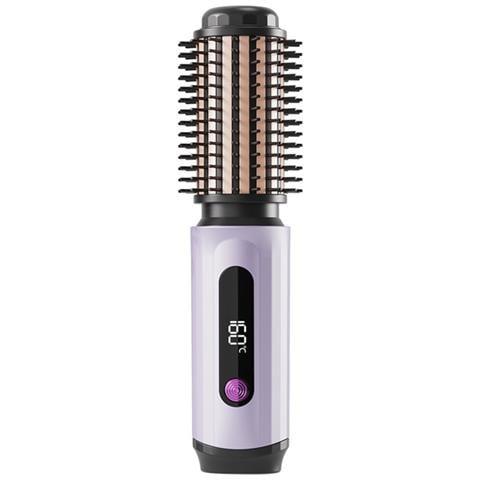 Spazzola Ad Aria Calda Ricaricabile Senza Fili 2-in-1 Per Lisciare E Arricciare Purple - Foto 1