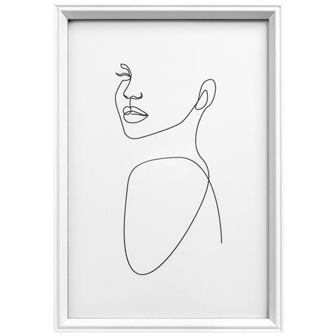 Silhouette Struttura In Legno, 18x24 Cm, Bianco - Foto 1