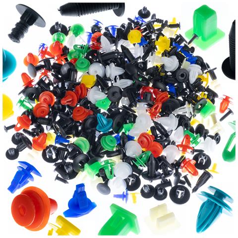 Set Di Rivetti Universali Per Auto - 600 Pezzi | Materiale Plastico, Multicolore, Lunghezza 1-4 Cm | Per Interni E Carrozzeria - Foto 1